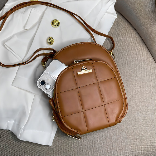Bolso de fiesta para mujer, estilo baguette, lujoso, a la moda, color marrón