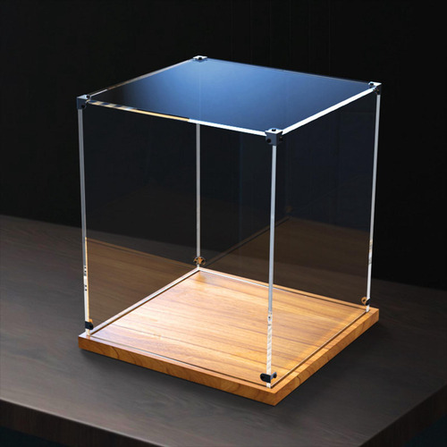Caja De Exhibición Con Base De Madera 20cmx20cmx20cm