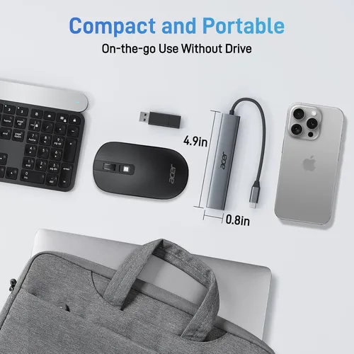 Hub Usb C 5 En 1 De Acer Con Hdmi 4k, 100 W Power Deliver...