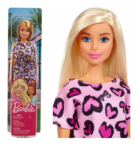 Boneca Barbie Fashion Loira Vestido Rosa Mattel Original