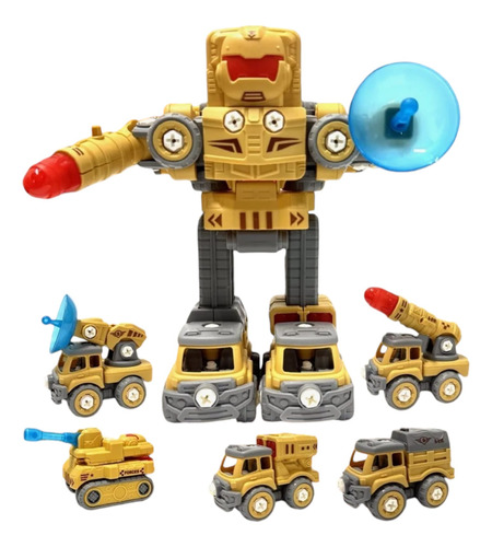 Transforme Robôs 5 Em 1 Desmonte Veículos De Brinquedo