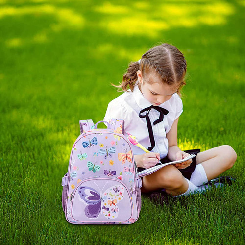 Mochila Para Ninos Ninas Mariposa Preescolar Juego De Moc...