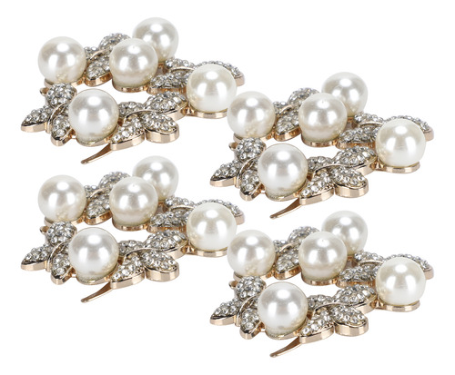 Adornos De Perlas, 4 Piezas, Clips De Zapatos De Moda, De Al