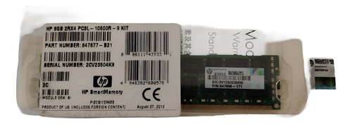Memoria Hp 8gb - Dual Rank X4 Pc3l-10600r (ddr3-1333)