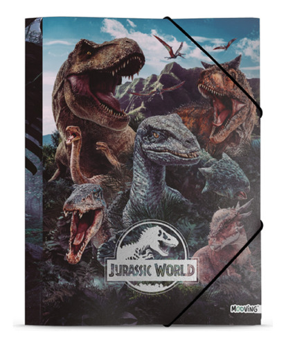 Carpeta Dibujo Nº5 Jurassic World 3 Solapa Elastico Original