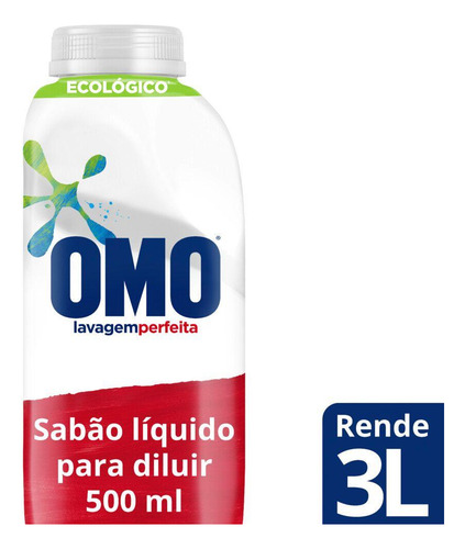 Sabão Liquido Concentrado Omo Lavagem Perfeita Para Diluir 500ml