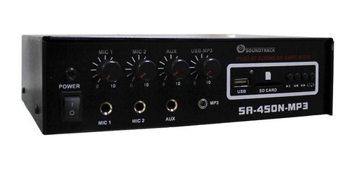 Amplificador Publidifusion Perifoneo Usb Sd 2mic Aux Sa-450