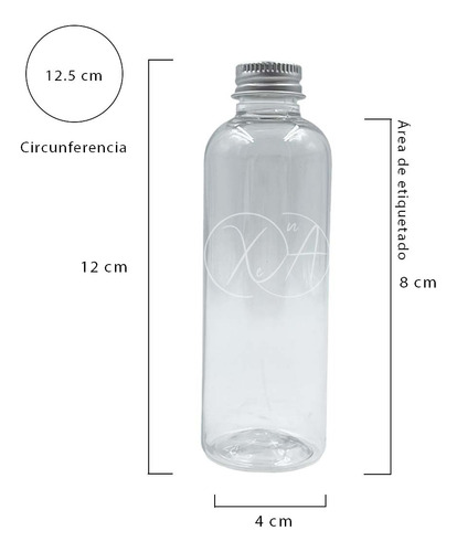Envases Plasticos Botella 100 Ml Con Tapa Metalica X 50