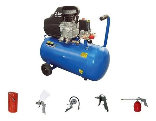 Compresor De Aire Tyt 2hp 25 Lts + Kit De Aire 5pz - Tyt