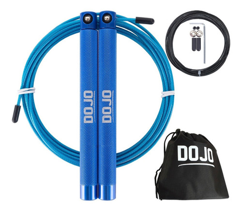 Cuerda De Saltar, Cable Extra, Bolsa, Crossfit, Boxeo - Dojo Color Azul