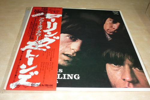 Rolling Stones Out Of Our  Vinilo Japon Obi Insert 10 Puntos