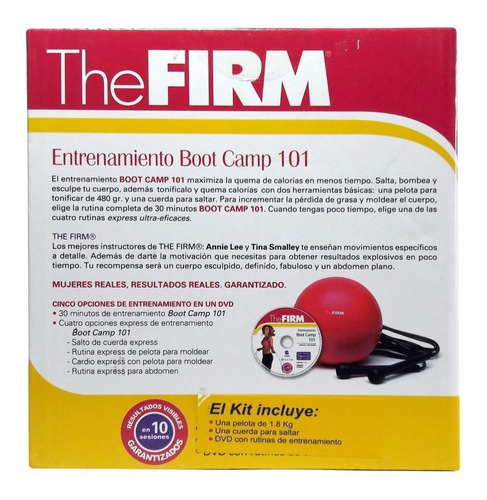 Kit Entrenamiento Boot Camp 101 Pelota 1.8kg Cuerda The Firm