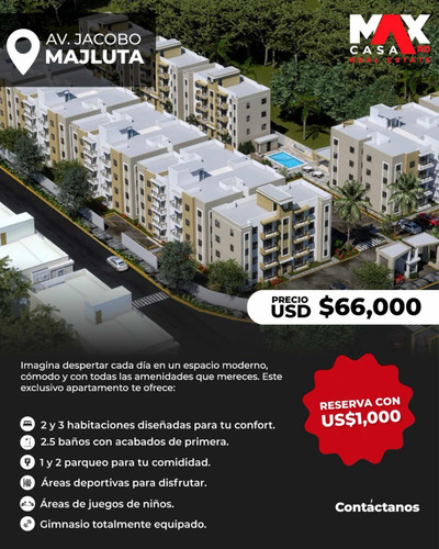 Proyecto De Apartamentos Ub. Jacobo Majluta Desde Us$66,000