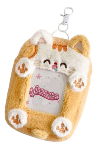 Monedero Porta Photocard Kawaii Importado Naranja Claro Liso