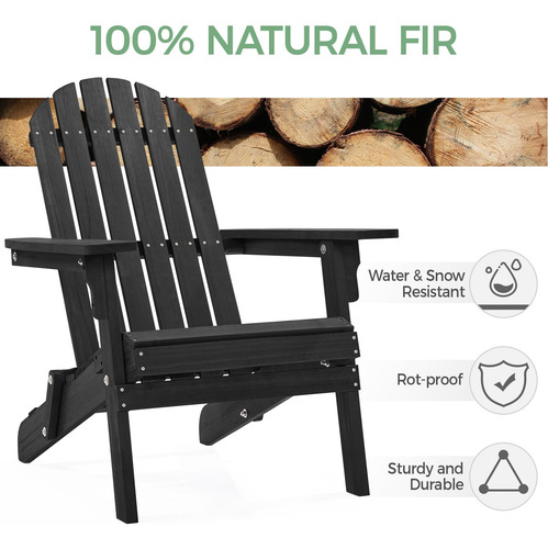 Juego De 5 Sillas Plegables Adirondack Para Exteriores