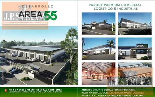 Galpón Comercial E Industrial 480 M² - Área 55 Parque Pyme - General Rodriguez