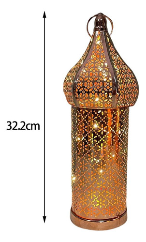 Moderna Lanterna De Mesa Luz Gaiola De M Rosa Dourado M