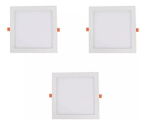 Focos Led Panel Plafón Empotrado Techo Cuadrado 12w X3 U