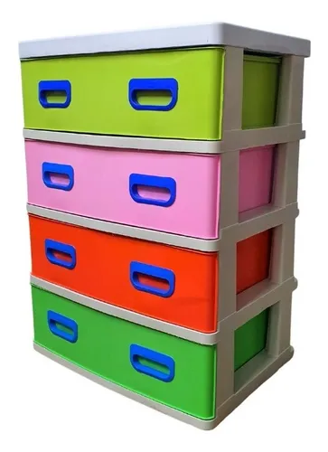 Cajonera de plastico 4 niveles sale