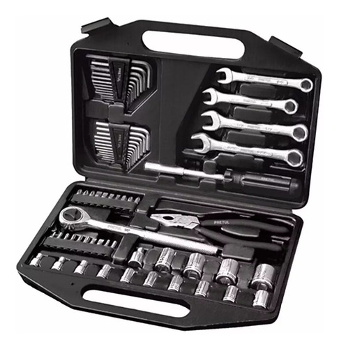 Juego Kit Tubos Y Llaves 70 Piezas Pretul Set-70 Estuche