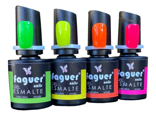 Esmalte Semipermanente Neon Fluor Faguer Nails Profesional