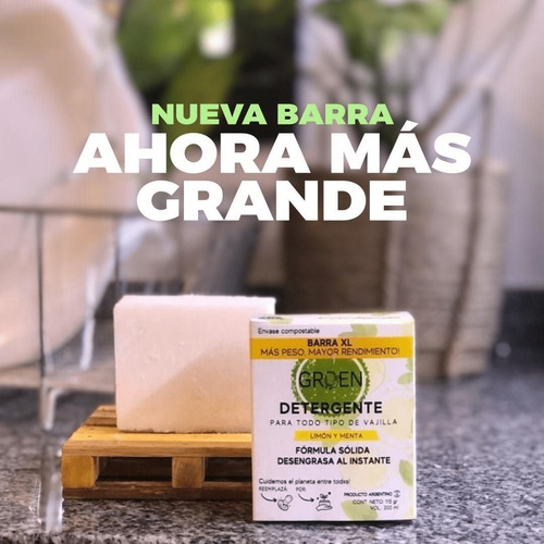 Imagen 2 de 10 de Detergente Sólido Groen Xl Sin Envases Plásticos - Eco