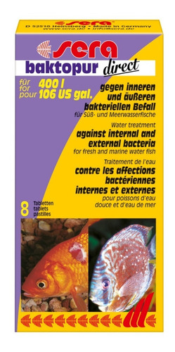 Sera Baktopur Direct 24 Pastilhas Bactericida Trata 1200l
