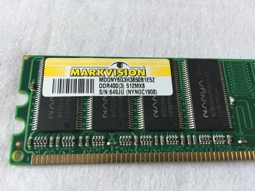 Memória Markvision Ddr1 512mb 400 Mhz Pc 512mx8 Funcionando