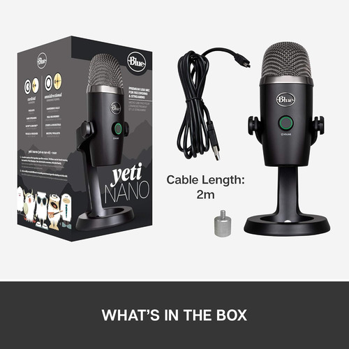 Logitech For Creators Micrófono Yeti Nano Usb Azul Para ...