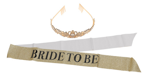 Kit Bride Sash Crown Black To Be Lettering Sparkling