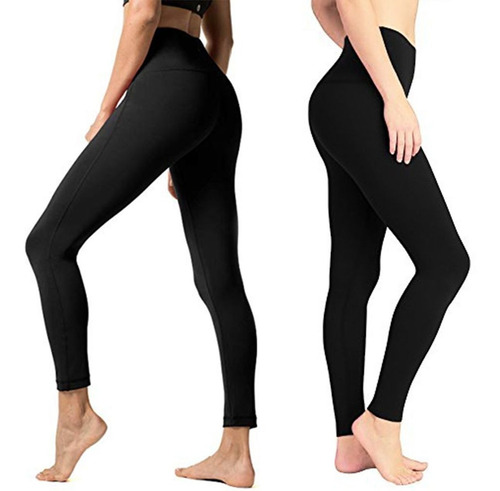 Imagem 1 de 8 de Kit 5 Calça Legging Leg Lisa Cintura Alta Poliamida Academia