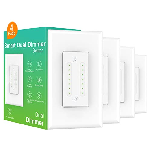 Ghome Smart Dual Dimmer Switch Compatible Con Alexa Qpygc