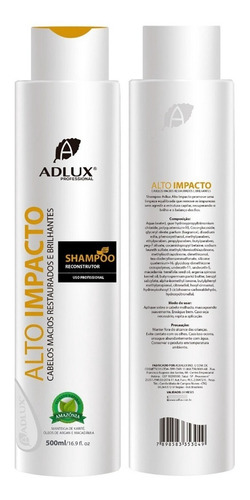 Shampoo Adlux Alto Impacto Hidratação Pos Detok 500ml +frete