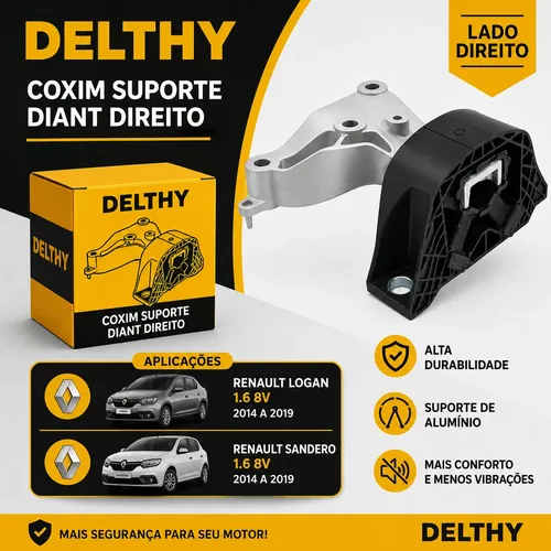 Coxim Motor Direito Logan Sandero 1.6 8v 2017 2018 2019 | Frete grátis
