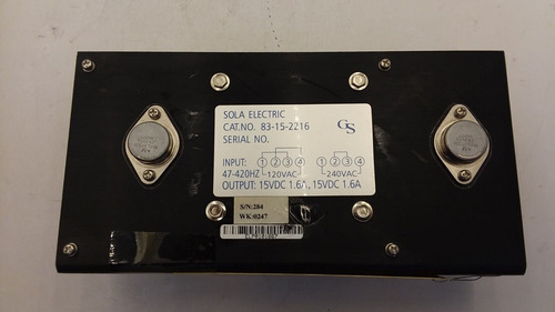 Sola Electric 83-15-2216 Linear Power Supply 120/240vac Bbd
