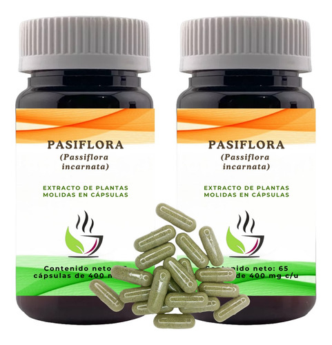 2 Té De Hierba Pasiflora Frasco Con 65 Piezas Herb Ch