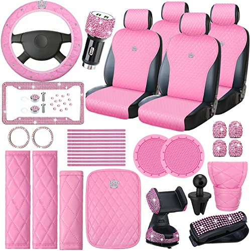 Conjunto De Accesorios Rosa Automóvil