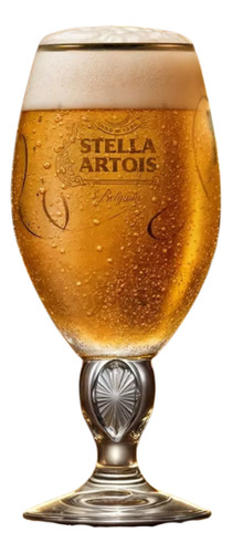 Taça Cerveja Stella Artois Dourada 330ml Edição Especial Cor Transparente