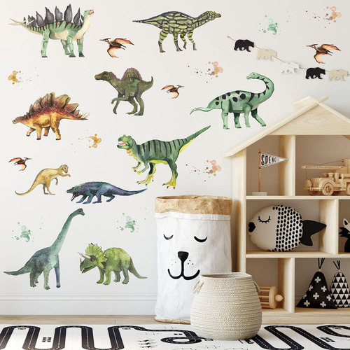 Asmpio 14 Pegatinas De Pared De Dinosaurios, Pegatinas De Pa