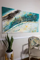 Comprar Cuadros Tripticos Habitacion Cama Sillon Comedor Abstracto