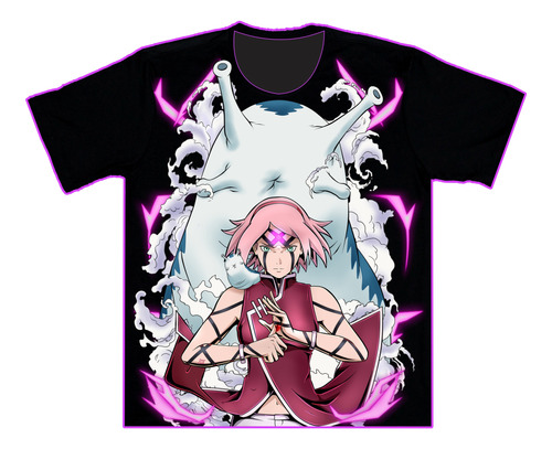 Camisa Camiseta Anime Naruto Sakura Kuchiyose Katsuyu Frt