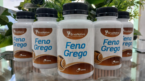 Feno Grego 500mg Cápsulas Sem Sabor Kit 3 + Frete Grátis
