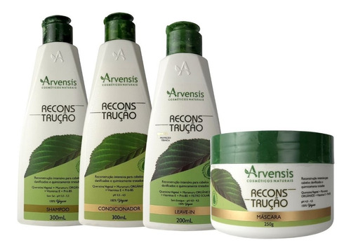 Kit Arvensis Reconstrução Sh. Cond. Leave-in Mascara 250g