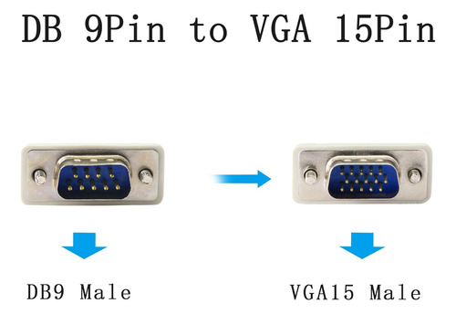 Adaptador Pngknyocn De 4.5 Pies Db 9 Pines Macho A Vga Macho