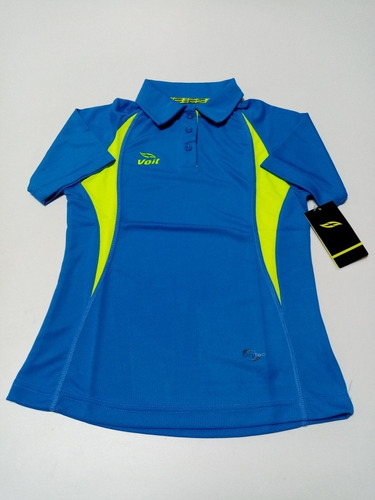 Jersey Polo Dama Original Voit Fitness Gym Azul