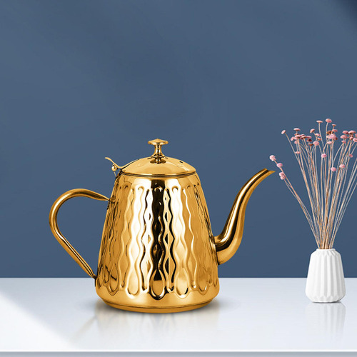 Hervidor De Té Con Infusor 12,5 Cm X 14,5 Cm Dorado