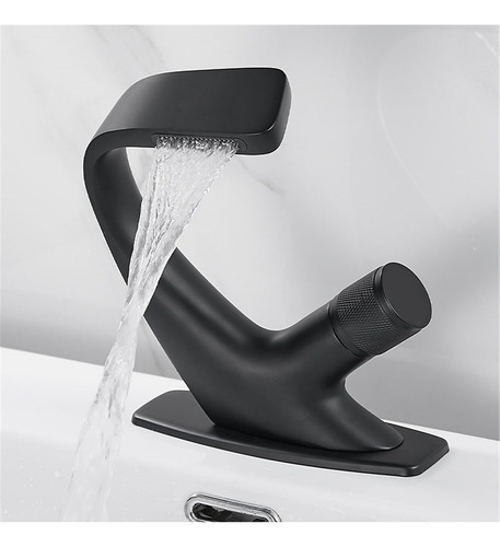 (a) Grifo De Lavabo Mezclador Frío/caliente Con Perilla, Gri