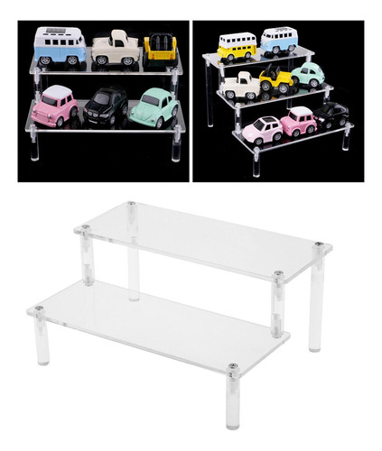 M Suporte De Acrílico Para Pneus 2 Camadas 25cm 2 Camadas