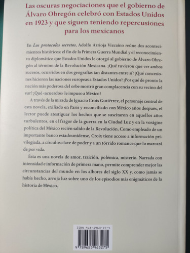 Los Protocolos Secretos. Adolfo Arrioja Vizcaíno. Grijalbo