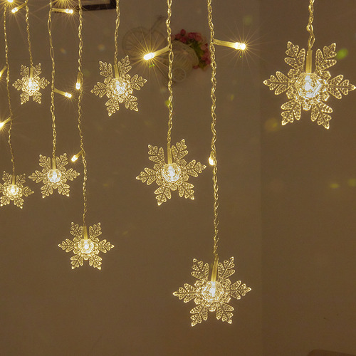 Cadena De Luces Led Para Cascada Con Forma De Copo De Nieve